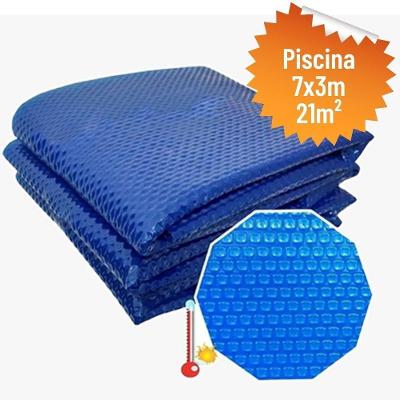 Capa Térmica para Piscina Bolha 300 Micras 07x03 21M2 Tratamento UV Sol e Água Piscinas e Acessórios