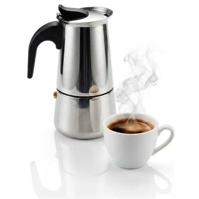 Cafeteira Italiana Moka para Café 6 Xícaras Inox Sistema de Pressão Uso Doméstico Fratelli