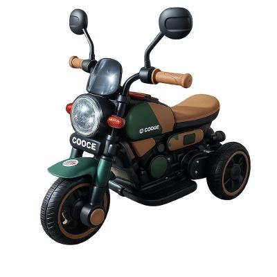 Moto Elétrica Infantil Prime Retrô com Farol LED e Sons Interativos Verde Unitoys