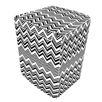 Capa Maquina de Lavar Vida Pratika Zigzag P Abertura Superior com Ziper 89x60x60cm