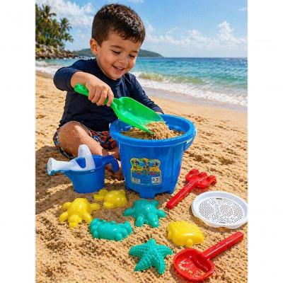 Kit Balde de Praia Infantil Kit Aventuras no Castelo para Atividades Recreativas com Acessórios