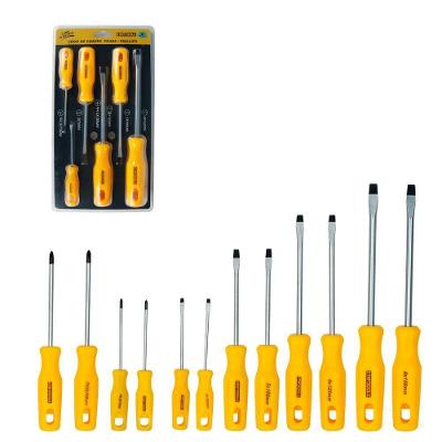 Jogo de Chaves Fenda e Phillips 6 Peças Cabos Plásticos Ergonômicos Amarelo Startools