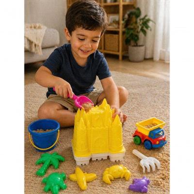 Kit Brinquedos de Areia Palácio Infantil 7 Peças Rei do Balde