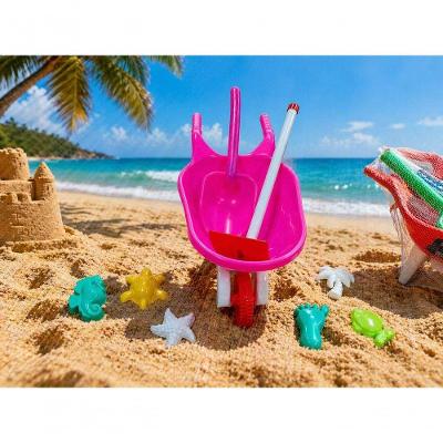Kit Carrinho de Mão Infantil 6 Peças para Areia Rei do Balde