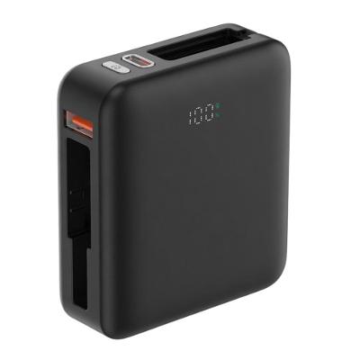 Powerbank MDM com Cabo Lightning Integrado e Multiplas Portas USB-C e USB com Display Digital Matte