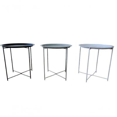 Mesa Redonda Auxiliar Metálica 47cm Sortida para Sala e Quarto Top Rio Comercial