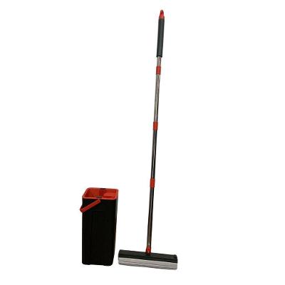 Mop Esponja PVA com Balde Cabo Telescopico Aco Inox 125cm para Pisos Preto Powermaid
