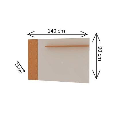 Painel para TV Florida Até 50" 120CM MDF Cinamomo e Branco Genialflex