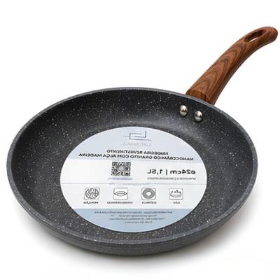 Frigideira Nanocerâmica Alumínio Granito 24CM 1,5L Preta Lehaví