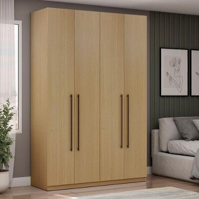 Guarda Roupa Casal Ares Infinity 4 Portas Giratórias 3 Gavetas MDF Savana Genialflex