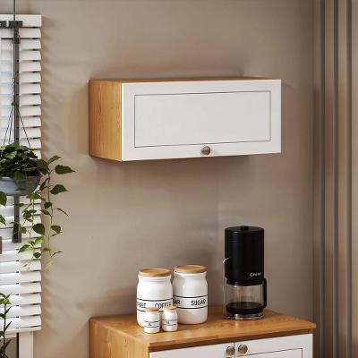Armário Aéreo Essência Frizz 70CM 1 Porta MDF Basculante Cinamomo e Branco