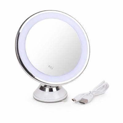 Espelho de Mesa Redondo LED Maquiagem 18CM Branco Black Bull