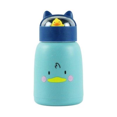 Copo Infantil Cartoon 350ML Parede Dupla Isolamento Térmico Vidro Azul