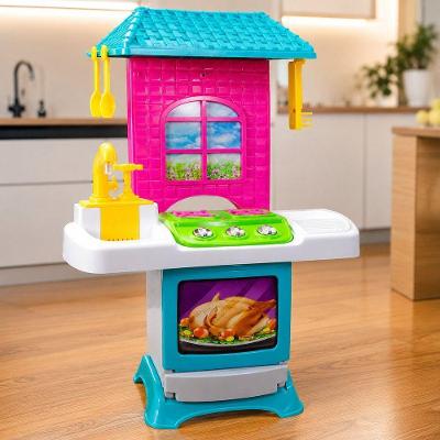 Cozinha Infantil Fogão Forno e Pia Torneira Funcional Lua de Cristal
