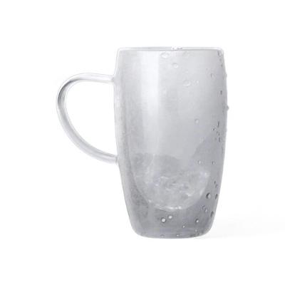 Copo Café Moderno Vidro Dupla Camada com Alça 350ML Transparente