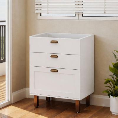 Balcão de Cozinha Iluminata 3 Gavetas MDF 120CM Branco Genialflex