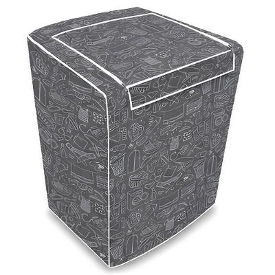 Capa Protetora Máquina de Lavar PVC e TNT Tamanho m 12KG Cinza Vida Pratika