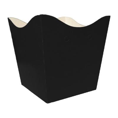 Cachepot de Papel Cartão Preto Pequeno 9cm 10 Unidades Extra Festas