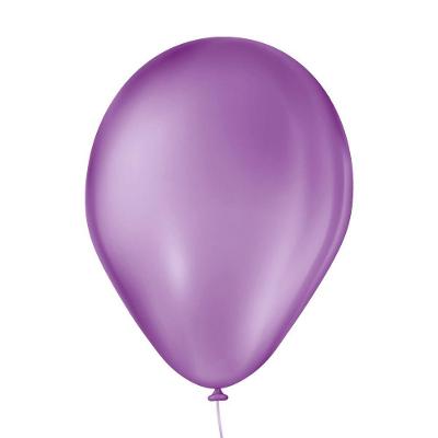 Balão de Látex Roxo Ametista Liso 7 Polegadas 50un São Roque