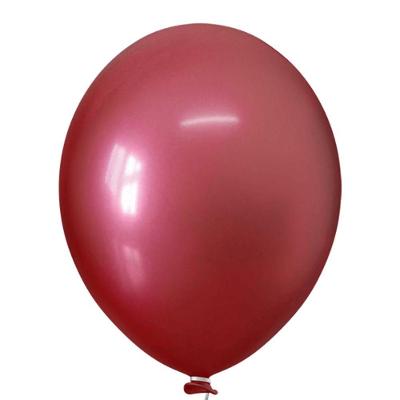 Balão Cromado Látex Vermelho 9 Polegadas 25 Unidades Happy Day