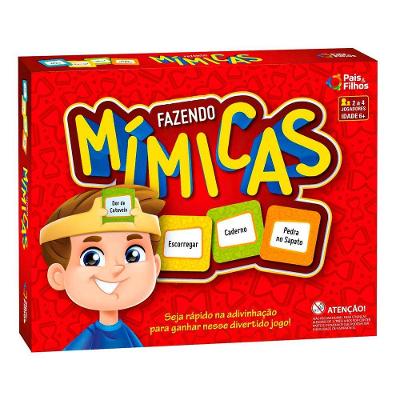 Jogo Fazendo Mímicas 216 Cartas Ampulheta Pais & Filhos