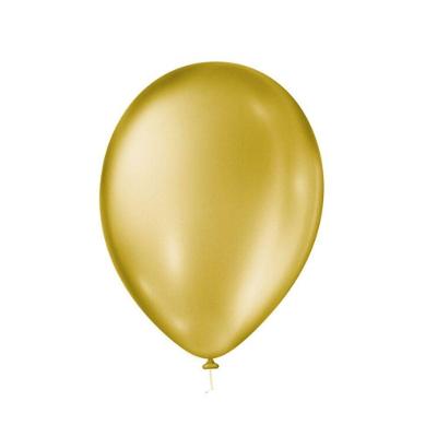 Balao 7 Dourado Cintilante Latex 18cm 50 Unidades Baloes Sao Roque