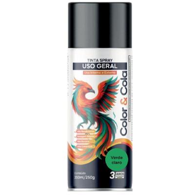Tinta Spray Color & Cola 400ML Verde Claro Brilhante Color Total