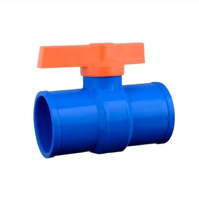 Registro de Esfera Soldavel Irrigacao 50mm Azul e Laranja Controle de Fluxo Rapido Unifortte