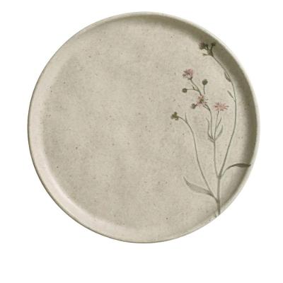 Prato de Sobremesa Bio Campestre Stoneware 21,5CM Design Natural Porto Brasil