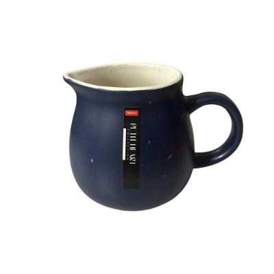 Leiteira de Cerâmica 350ML Azul com Bico Direcionador Wellmix