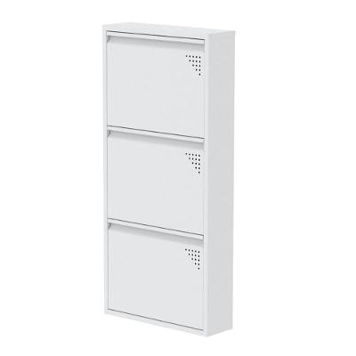 Sapateira Aço 3 Portas Plus 50CM Branca Pandin Móveis