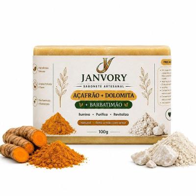 Sabonete em Barra de Acafrao Dolomita e Barbatimao 100G Original Janvory