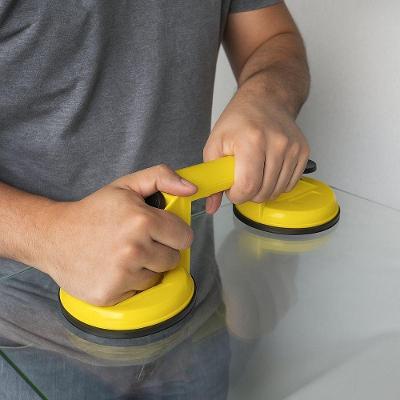 Ventosa Dupla para Vidro Até 80kg Alças Anatômicas Amarela Startools
