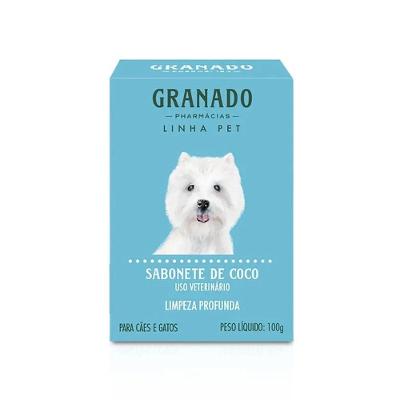 Sabonete Pet Granado Coco para Cães e Gatos com Óleo de Coco 100G