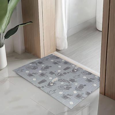 Tapete Passadeira Capacho Retangular 65CM X 100CM PVC Antiderrapante Café