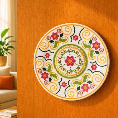 Pires Decorativo de Parede com Suporte em Cerâmica Branco