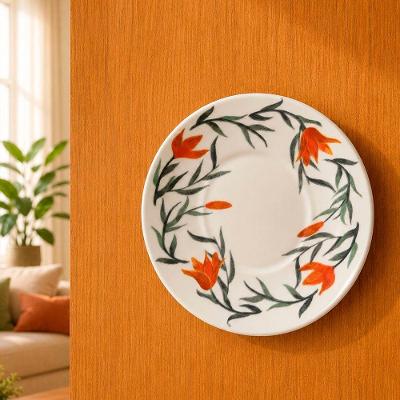 Pires Decorativo de Parede Suporte Lírios Cerâmica Branco