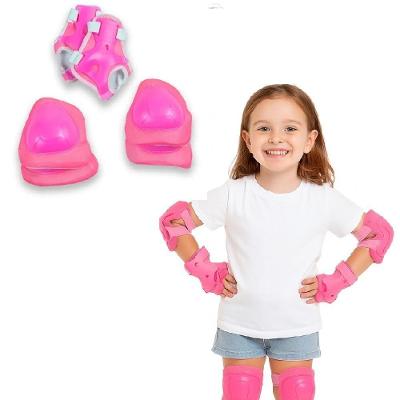 Kit de Proteção Infantil Joelheira Cotoveleira Protetor de Pulso Rosa Yeet