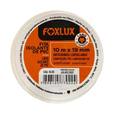 Fita Isolante 10M Branca Modelo 801005 Foxlux