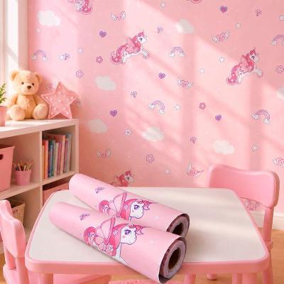 Kit 2 Rolos Adesivo Decorativo Unicórnio 5mx45cm 4,5m2 Rosa