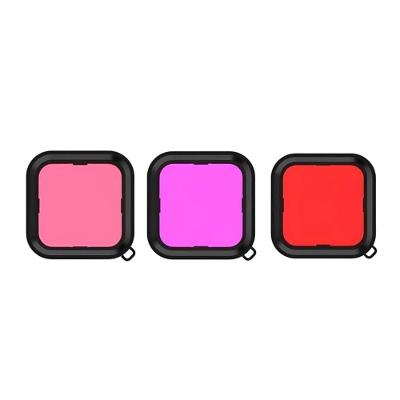 Kit 3 Filtros de Mergulho Shoot para Caixa Estanque DJI Action 6