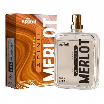 Deo Colônia Masculina Merlot Oriental Amadeirada 100ML Apinil