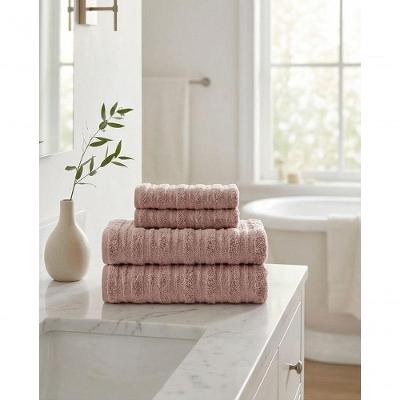 Kit 4 Peças Toalhas Loft 100% Algodão 560g-m2 Alta Absorção Violeta LM Peter