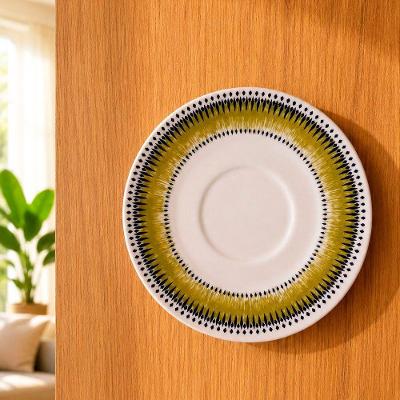 Pires Decorativo de Parede Tie Dye com Suporte em Cerâmica Branco