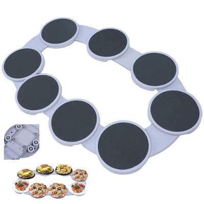 Plataforma Giratória SU-SIRVA 360 Graus 8 Bandejas ABS Mesa de Jantar Branco Leva Pro Pet