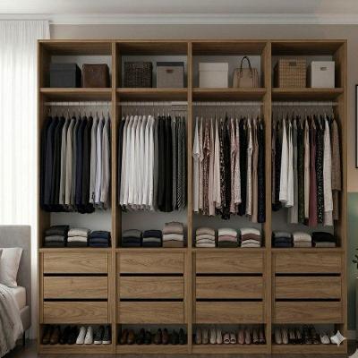 Guarda Roupa Casal Ilan 1015 8 Portas 12 Gavetas MDP Castanho
