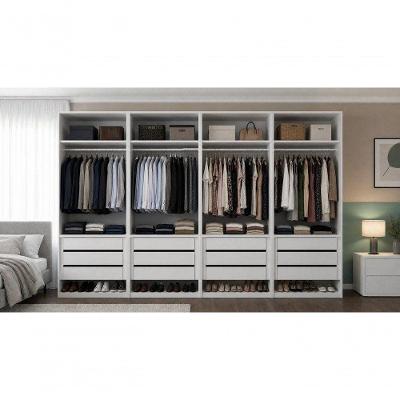 Guarda Roupa Casal Ilan 1015 8 Portas 12 Gavetas MDP Branco Móveis Ilan