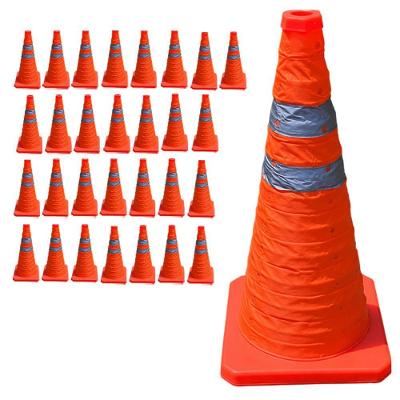 Kit 29 Cones de Sinalização Retrátil SU-CONE1-1 Dobrável Laranja Leva Pra Casa