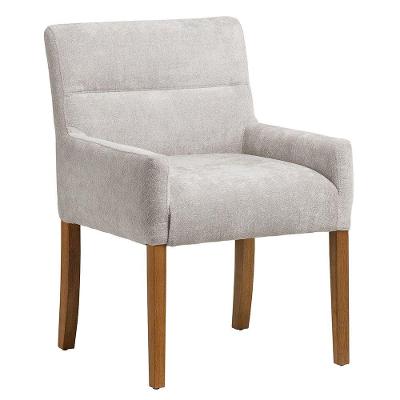 Cadeira Decorativa Angel Bouclé Aveludado Pés Palito Cinza Claro Nexta Casa