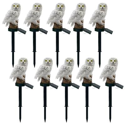Kit 10 Luminárias Solar Coruja JBA-CORU LED IP65 Branco AB Mídia